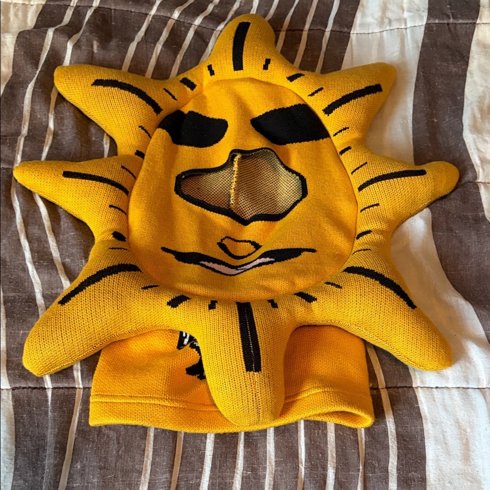 Sunburst Yellow Face Mask